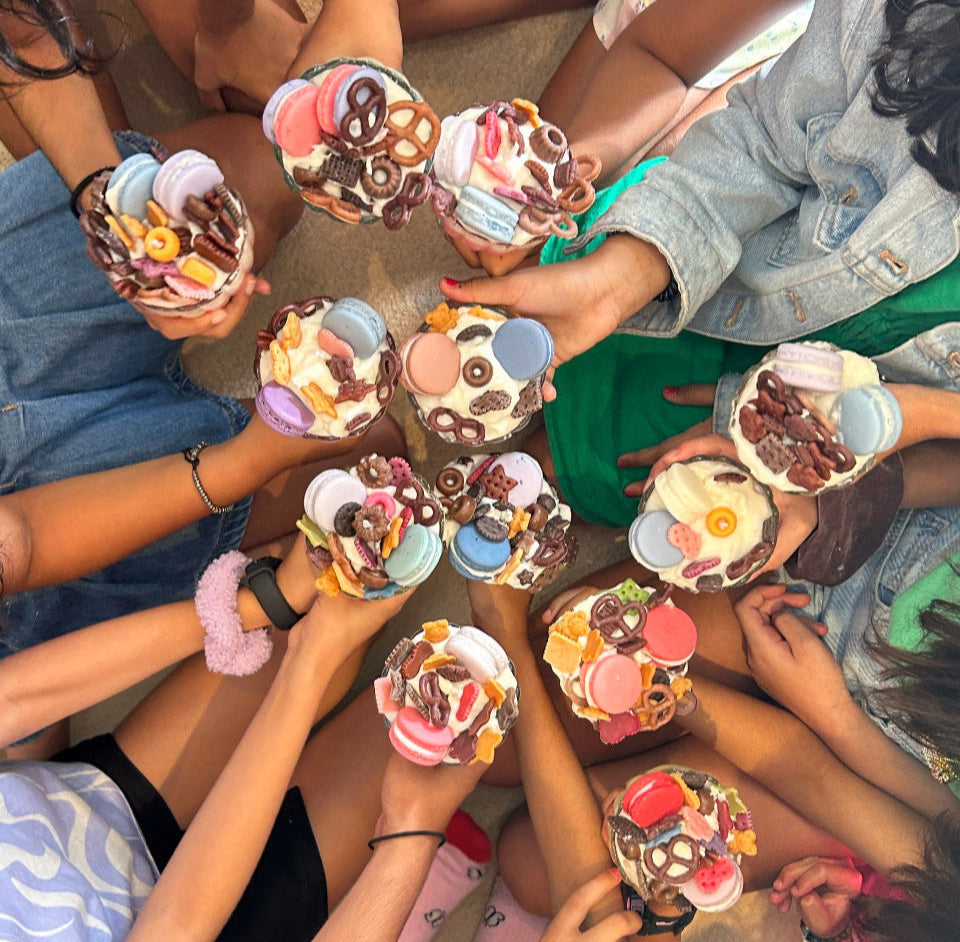 Private candle making party with friends creating custom candles in Hong Kong